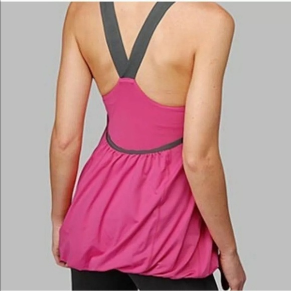 LULULEMON Awareness double layer bubble tank gray black 2 - Picture 2 of 13
